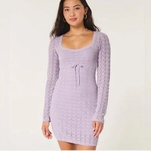 Hollister Lilac Long Sleeve Dress
